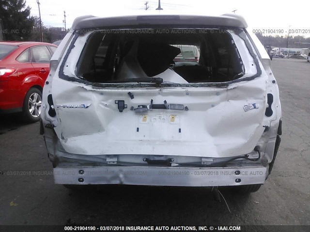 JTDZN3EU5FJ036498 - 2015 TOYOTA PRIUS V WHITE photo 6