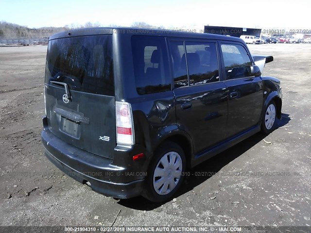 JTLKT324964085640 - 2006 TOYOTA SCION XB BLACK photo 4
