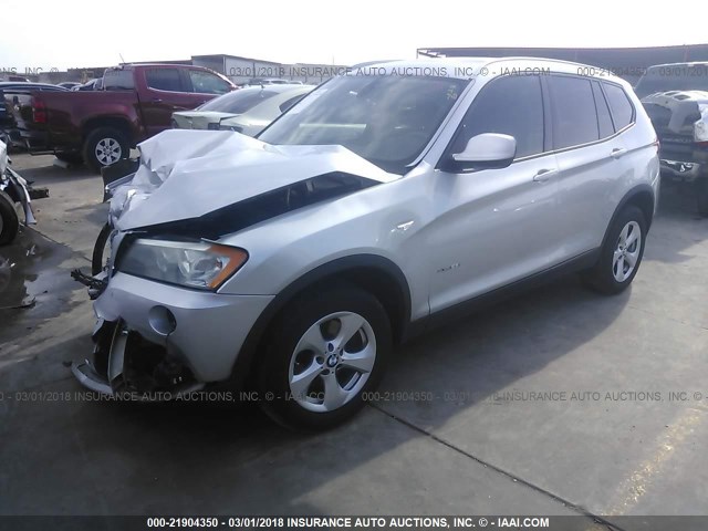 5UXWX5C57BL715237 - 2011 BMW X3 XDRIVE28I SILVER photo 2