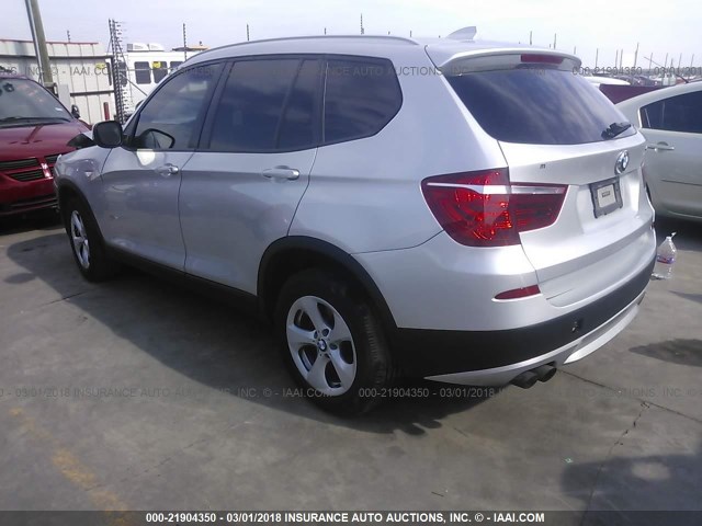 5UXWX5C57BL715237 - 2011 BMW X3 XDRIVE28I SILVER photo 3