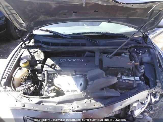 4T1BE46K87U086277 - 2007 TOYOTA CAMRY NEW GENERAT CE/LE/XLE/SE GRAY photo 10