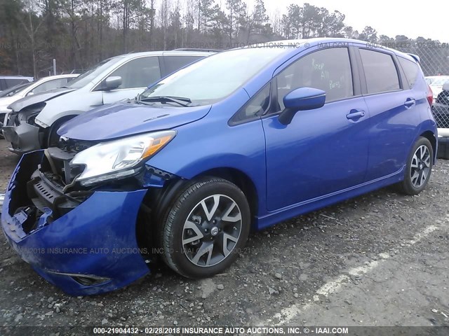 3N1CE2CP1GL371588 - 2016 NISSAN VERSA NOTE S/S PLUS/SV/SL/SR BLUE photo 2