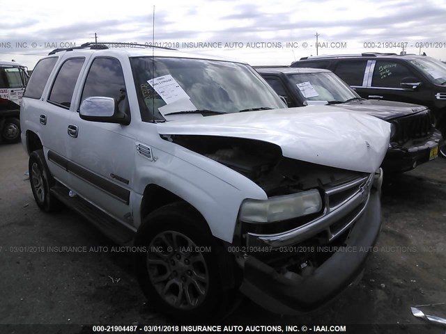 1GNEC13T81R206647 - 2001 CHEVROLET TAHOE C1500 WHITE photo 1