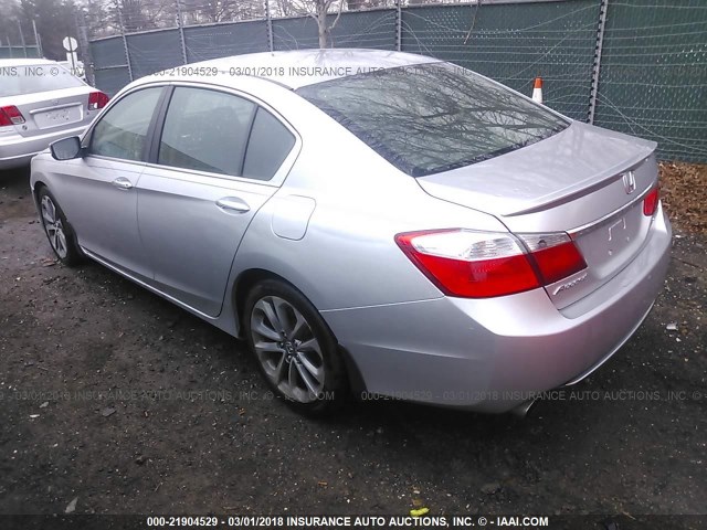 1HGCR2F5XDA218403 - 2013 HONDA ACCORD SPORT SILVER photo 3