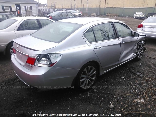 1HGCR2F5XDA218403 - 2013 HONDA ACCORD SPORT 银色 照片 4