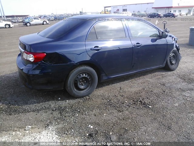 5YFBU4EE5DP107078 - 2013 TOYOTA COROLLA S/LE BLUE photo 4