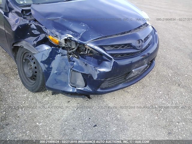 5YFBU4EE5DP107078 - 2013 TOYOTA COROLLA S/LE BLUE photo 6