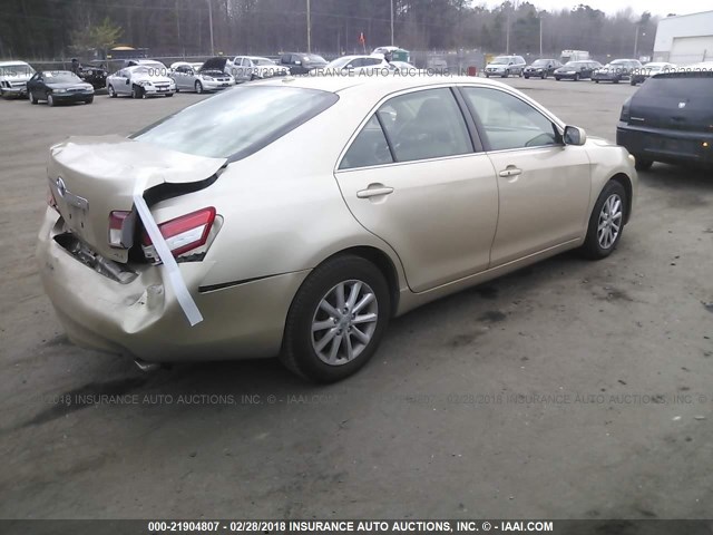 4T4BF3EK9BR121352 - 2011 TOYOTA CAMRY SE/LE/XLE Золотой фото 4