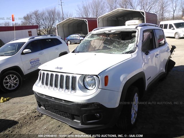 ZACCJBDT9GPE27188 - 2016 JEEP RENEGADE LIMITED WHITE photo 2