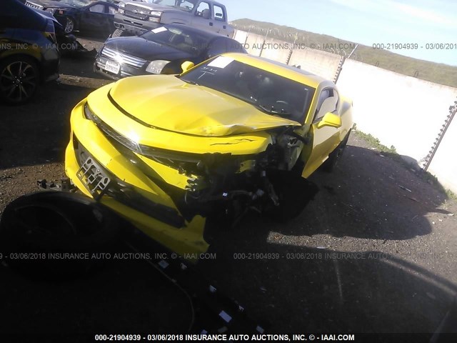 1G1FB1RX9H0150624 - 2017 CHEVROLET CAMARO LT YELLOW photo 2