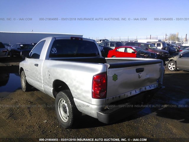 1D7HA16K18J201271 - 2008 DODGE RAM 1500 ST SILVER photo 3