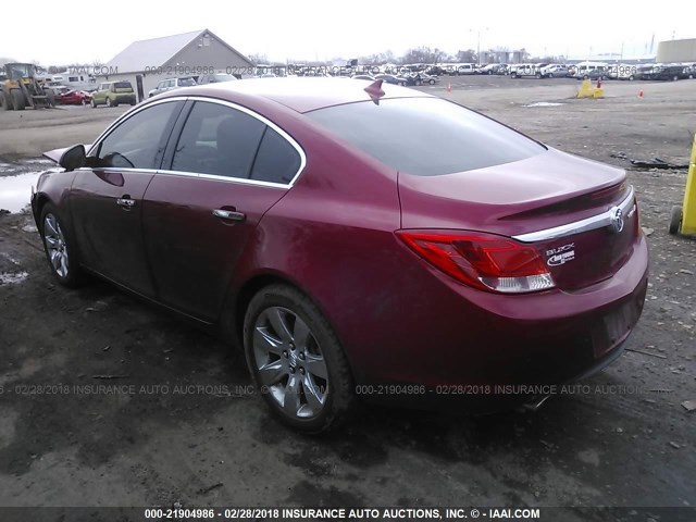 2G4GT5GV9C9213653 - 2012 BUICK REGAL PREMIUM RED photo 3