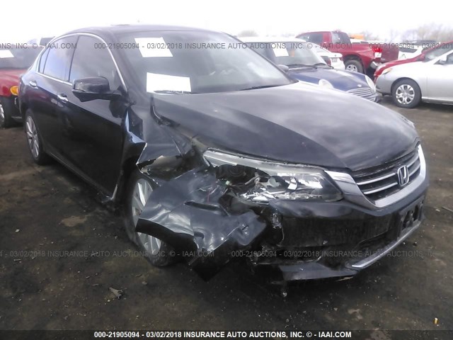 1HGCR3F88EA000039 - 2014 HONDA ACCORD EXL BLACK photo 1