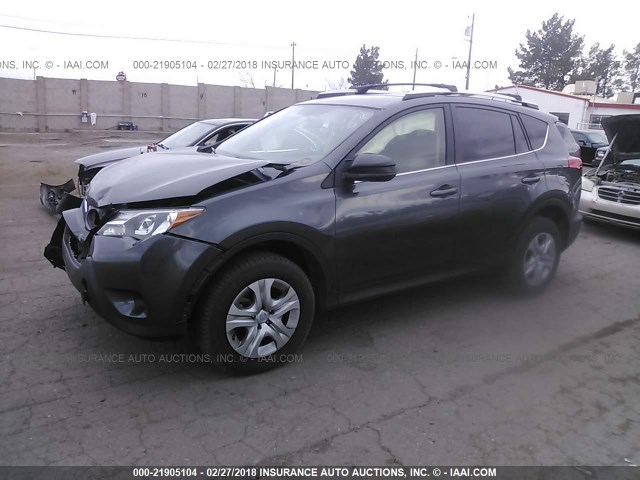 JTMZFREV0EJ009006 - 2014 TOYOTA RAV4 LE GRAY photo 2