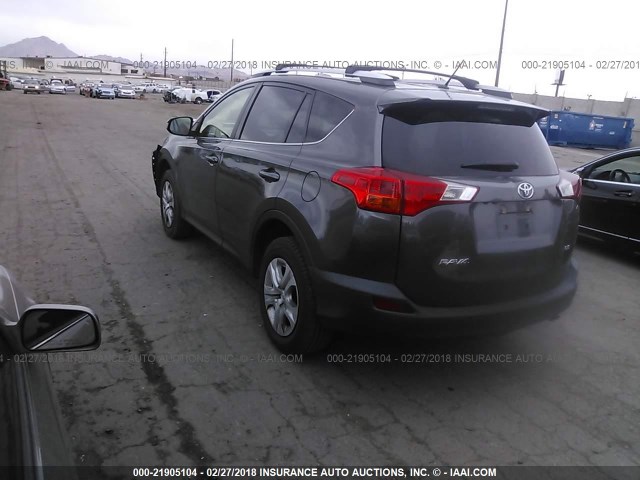 JTMZFREV0EJ009006 - 2014 TOYOTA RAV4 LE GRAY photo 3