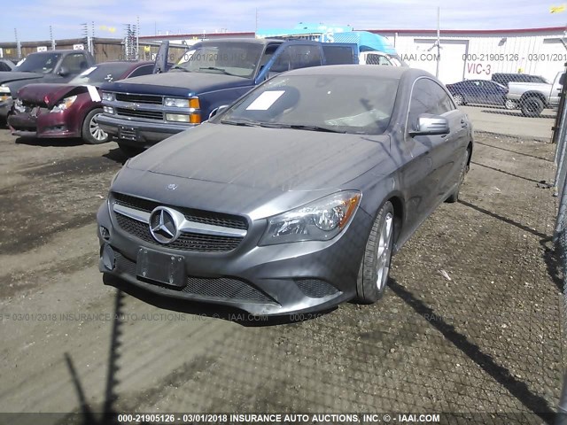 WDDSJ4GB0FN218459 - 2015 MERCEDES-BENZ CLA 250 4MATIC GRAY photo 2