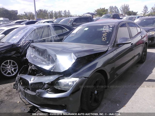 WBA3B1C54FK137943 - 2015 BMW 320 I GRAY photo 2