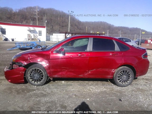 1FAHP3GN8AW115290 - 2010 FORD FOCUS SES RED photo 6