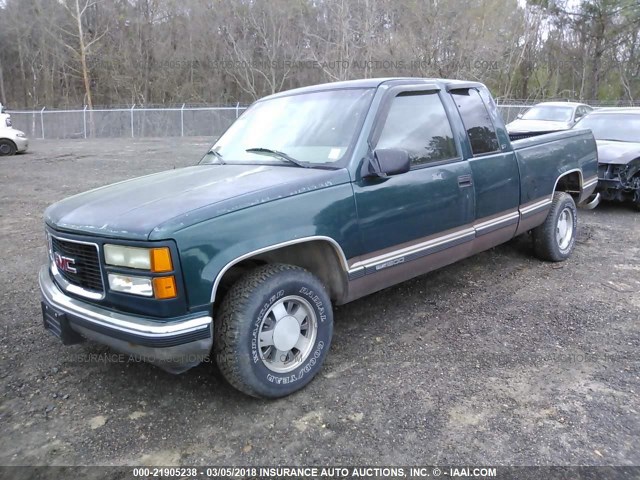 2GTEC19R5V1507413 - 1997 GMC SIERRA C1500 GREEN photo 2