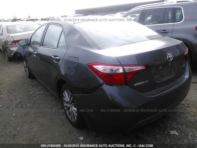 5YFBURHEXEP024868 - 2014 TOYOTA COROLLA L/LE/LE PLS/PRM/S/S PLS GRAY photo 3