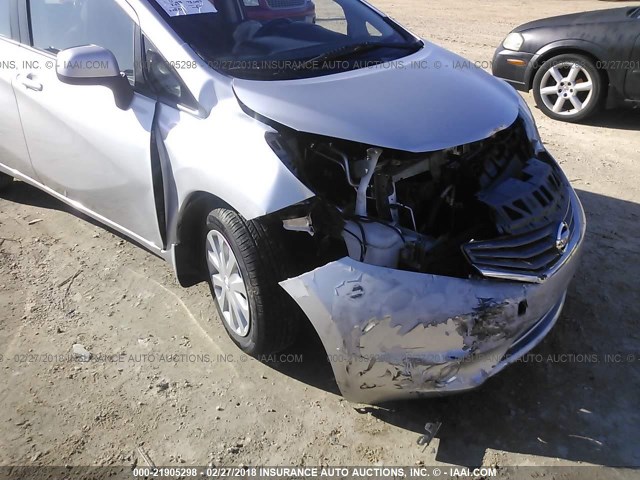 3N1CE2CP4EL414575 - 2014 NISSAN VERSA NOTE S/S PLUS/SV/SL SILVER photo 6