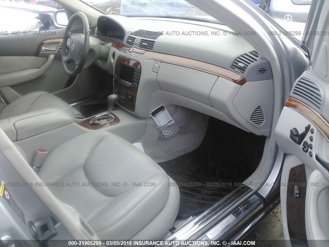 WDBNG83J16A473556 - 2006 MERCEDES-BENZ S 430 4MATIC SILVER photo 5