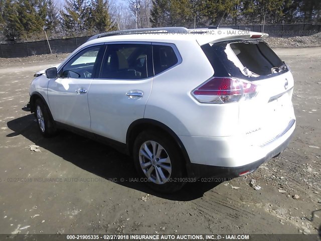 5N1AT2MV0GC878013 - 2016 NISSAN ROGUE S/SL/SV WHITE photo 3