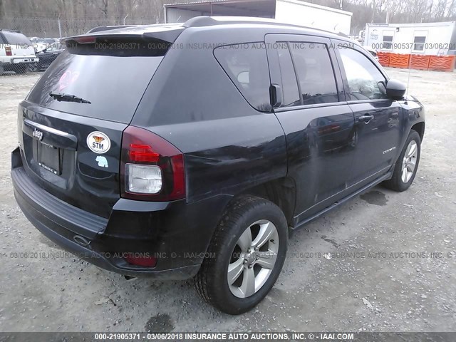 1C4NJDBB6ED880209 - 2014 JEEP COMPASS SPORT BLACK photo 4