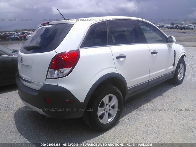 3GSCL33P19S612796 - 2009 SATURN VUE XE WHITE photo 4