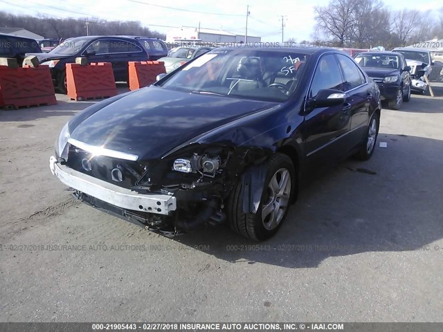 JH4KB16638C000605 - 2008 ACURA RL BLACK photo 2