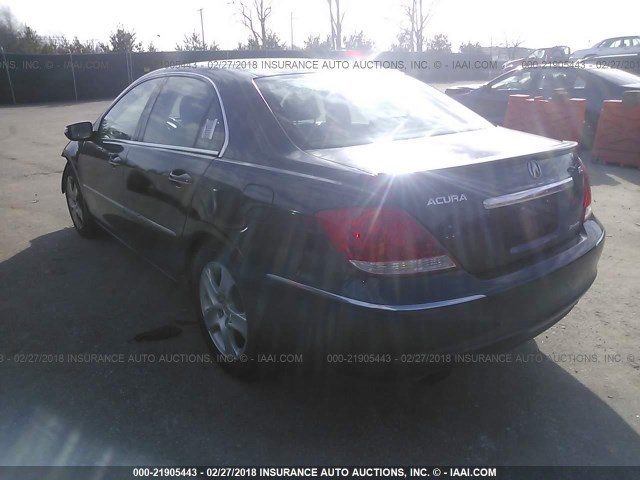 JH4KB16638C000605 - 2008 ACURA RL BLACK photo 3