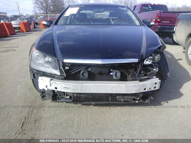 JH4KB16638C000605 - 2008 ACURA RL BLACK photo 6