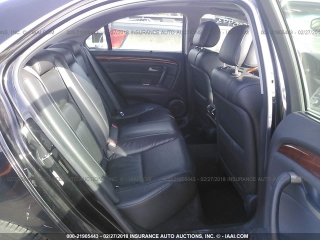 JH4KB16638C000605 - 2008 ACURA RL BLACK photo 8