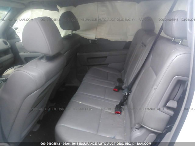 5FNYF48959B039774 - 2009 HONDA PILOT TOURING WHITE photo 8