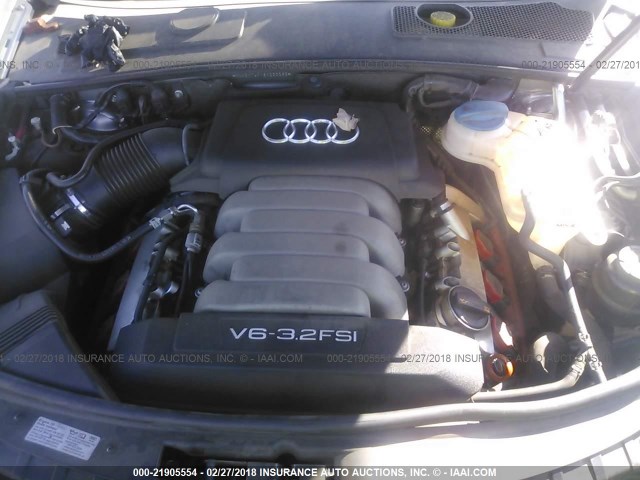 WAUDH74F18N060589 - 2008 AUDI A6 3.2 QUATTRO GRAY photo 10