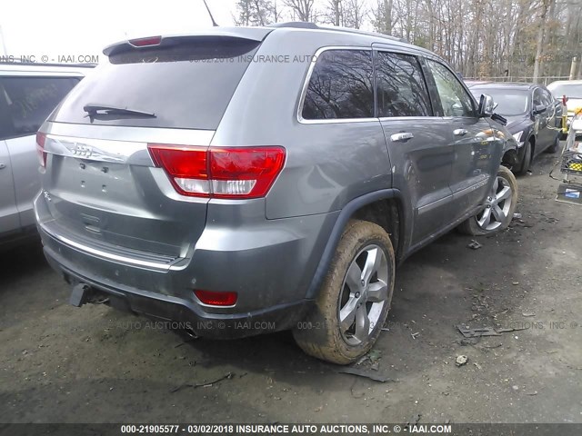 1C4RJFBG2CC217330 - 2012 JEEP GRAND CHEROKEE LIMITED GRAY photo 4