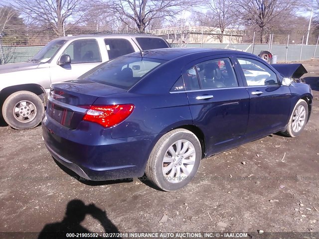 1C3CCBCG0DN569260 - 2013 CHRYSLER 200 LIMITED BLUE photo 4