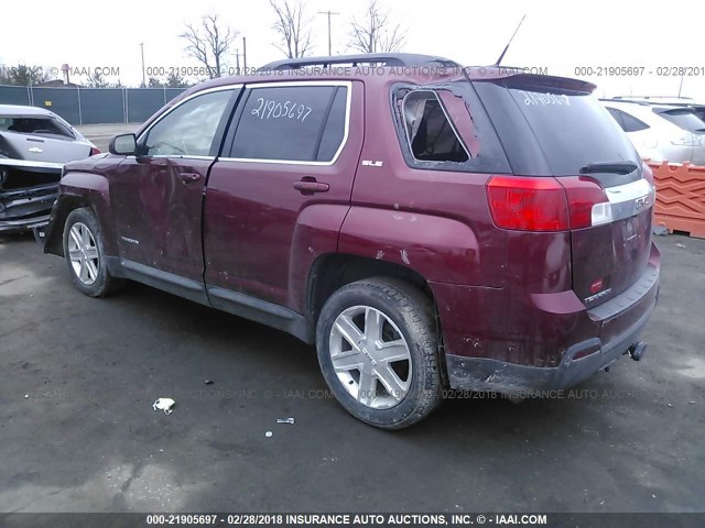 2CTALSEC3B6420974 - 2011 GMC TERRAIN SLE MAROON photo 3