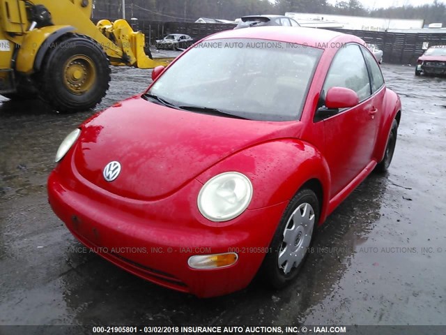 3VWBB61C0WM031010 - 1998 VOLKSWAGEN NEW BEETLE RED photo 2