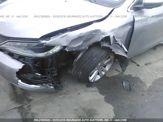 1C3CCCABXFN679345 - 2015 CHRYSLER 200 LIMITED GRAY photo 6