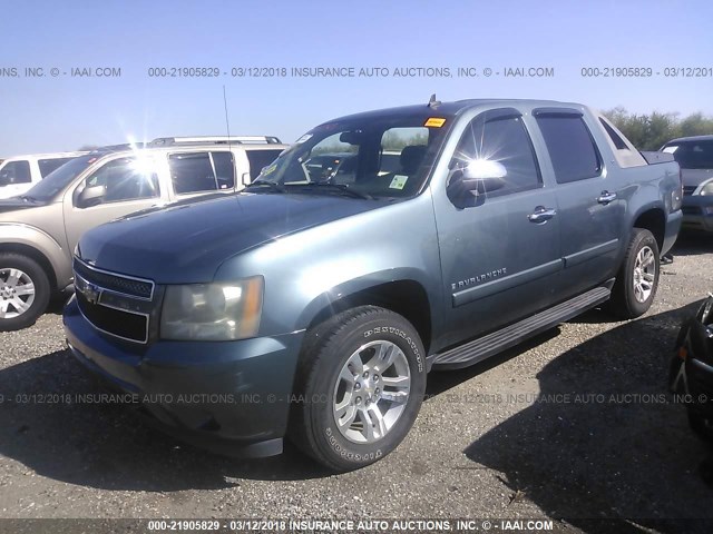 3GNEC12058G167307 - 2008 CHEVROLET AVALANCHE C1500 BLUE photo 2