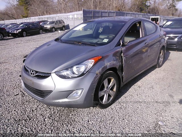 KMHDH4AE2DU933131 - 2013 HYUNDAI ELANTRA GLS/LIMITED GRAY photo 2