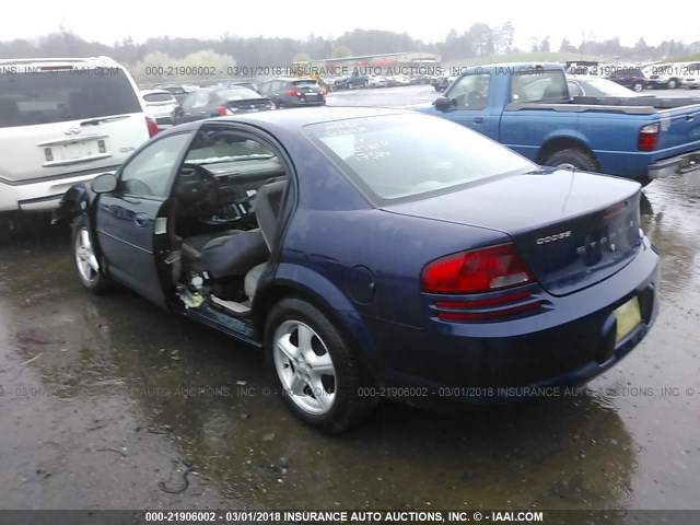 1B3EL46X15N672458 - 2005 DODGE STRATUS SXT BLUE photo 3