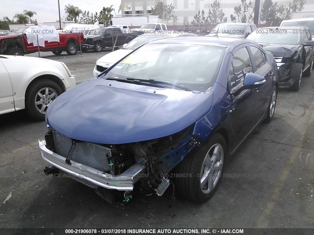 1G1RH6E46DU133836 - 2013 CHEVROLET VOLT BLUE photo 2