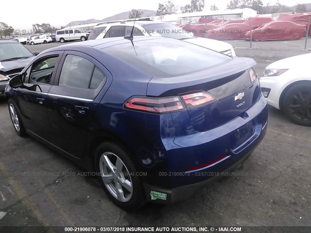 1G1RH6E46DU133836 - 2013 CHEVROLET VOLT BLUE photo 3