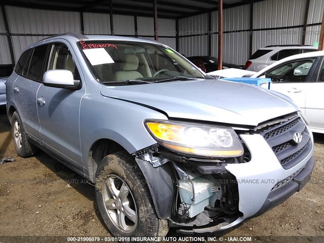 5NMSG13D18H167178 - 2008 HYUNDAI SANTA FE GLS BLUE photo 1