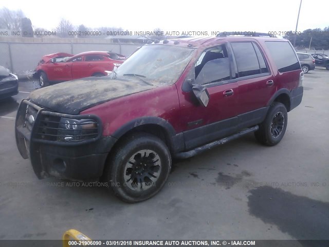 1FMFU16508LA03168 - 2008 FORD EXPEDITION XLT RED photo 2