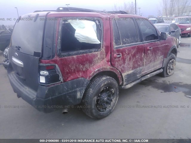 1FMFU16508LA03168 - 2008 FORD EXPEDITION XLT RED photo 4