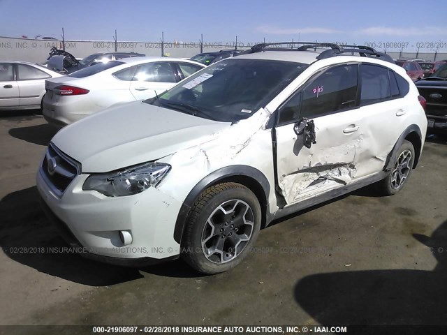 JF2GPAMC9F8302435 - 2015 SUBARU XV CROSSTREK 2.0 LIMITED WHITE photo 2