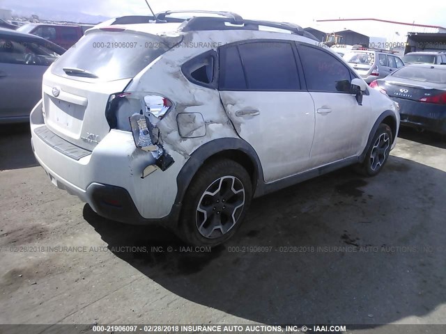 JF2GPAMC9F8302435 - 2015 SUBARU XV CROSSTREK 2.0 LIMITED WHITE photo 4